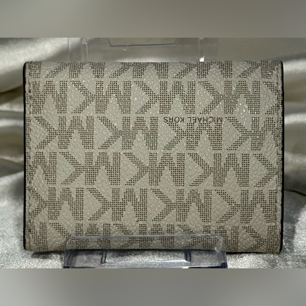 Michael Kors Jet Set Charm Brown/Gold Envelope Tri-Fold Wallet, - Picture 3 of 9